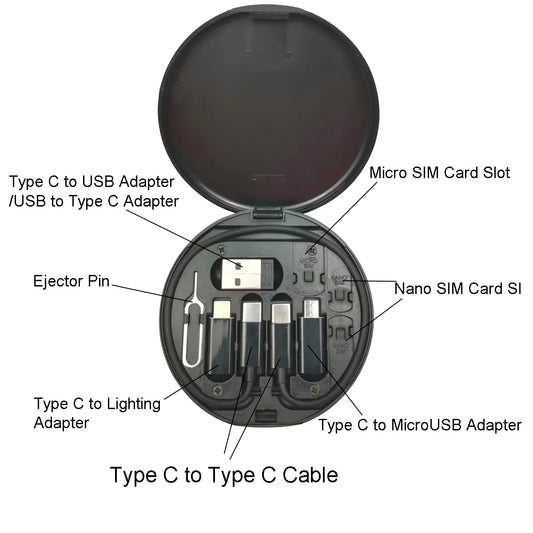 Universal fast charging cables 4 in 1 cables