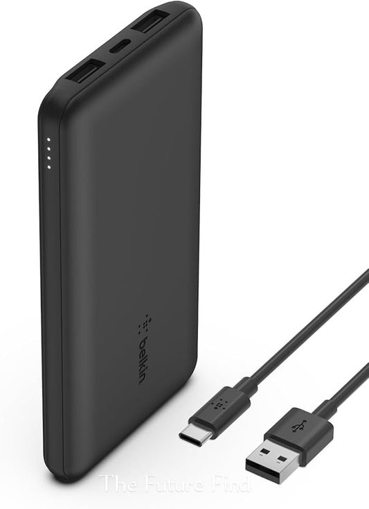 10000mAh Belkin portable power bank,1 USB ' C port and 2 USB 'A port.