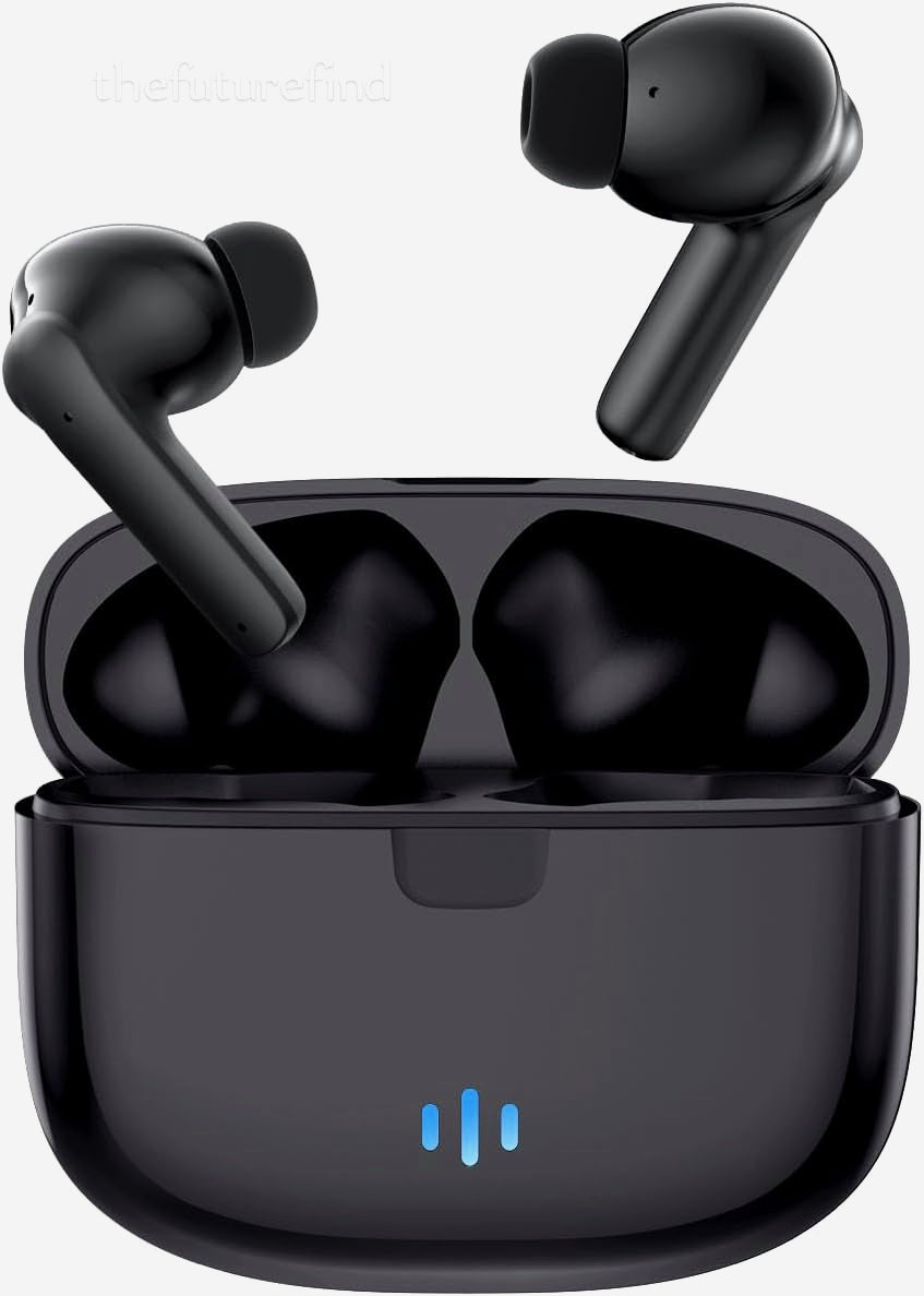 Bluetooth 5.4 ANC True Wireless Earbuds - Lightweight, Immersive Sound, Black.