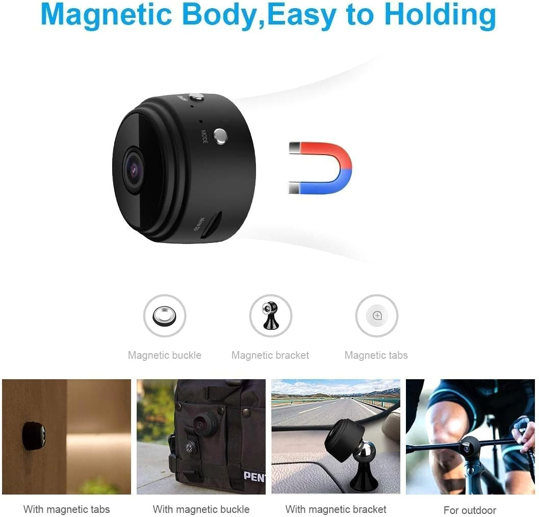 Mini Wireless HD WiFi Camera with Motion Detection & Remote Surveillance"