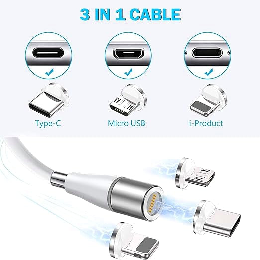 Self winding magnatic charging cable