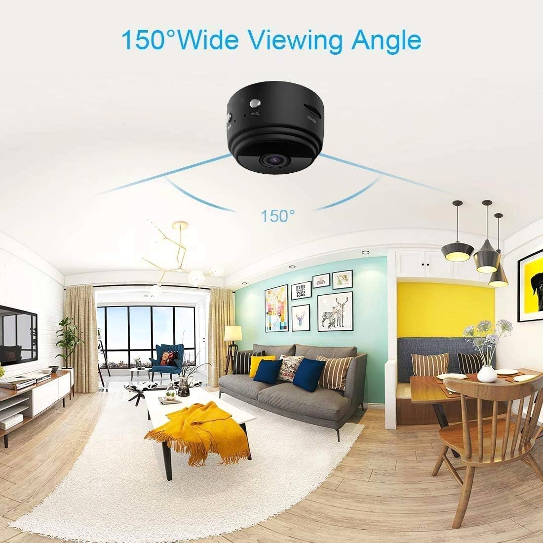 Mini Wireless HD WiFi Camera with Motion Detection & Remote Surveillance"